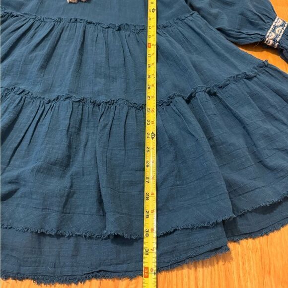 NWT Free People Dreamweaver Tiered Embroidered Boho 3/4 Sleeve Tunic Size XS - Picture 7 of 11